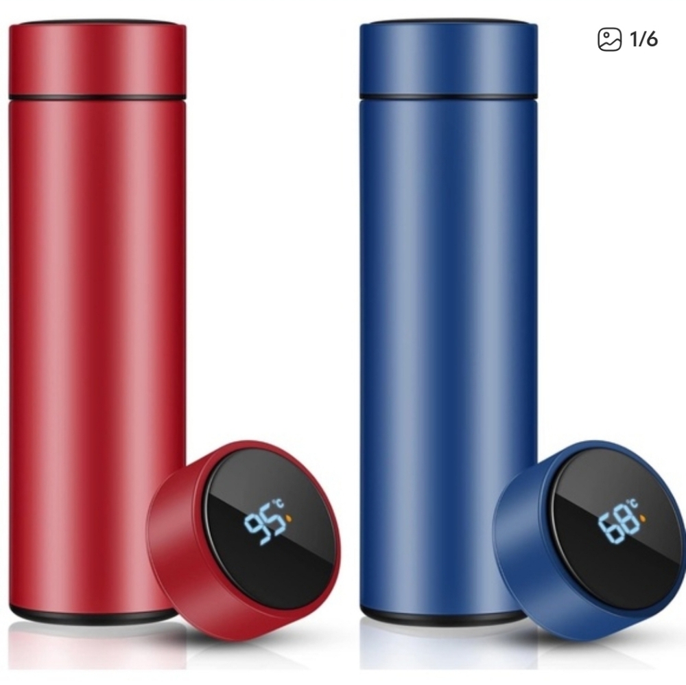 P804 2 Pack Smart Water Bottles Temperature Display 12 Hours Hot 24 Hours Cold